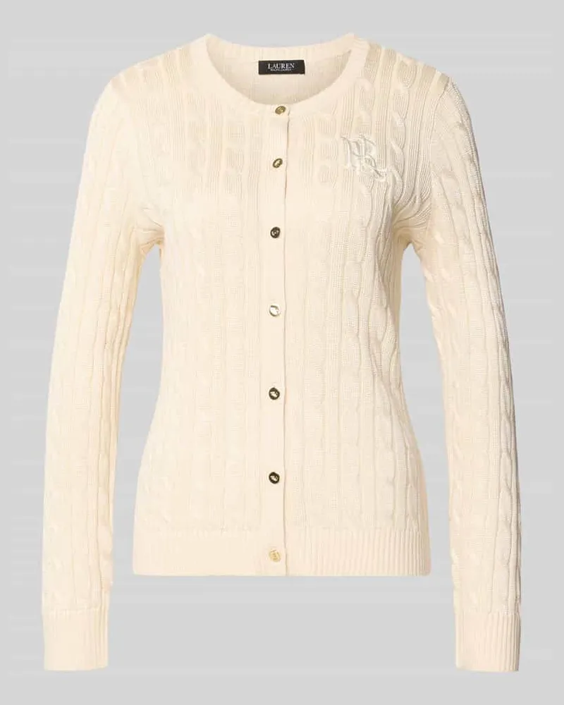 Ralph Lauren Cardigan mit Logo-Stickerei Offwhite