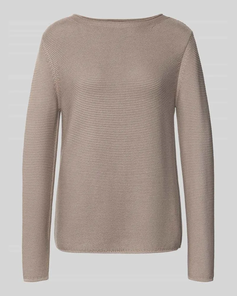 Marc O'Polo Regular Fit Strickpullover aus reiner Baumwolle Stein