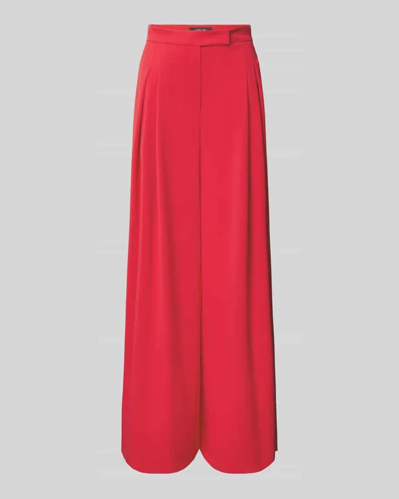 Marc Cain Wide Fit Stoffhose mit gelegten Falten Rot