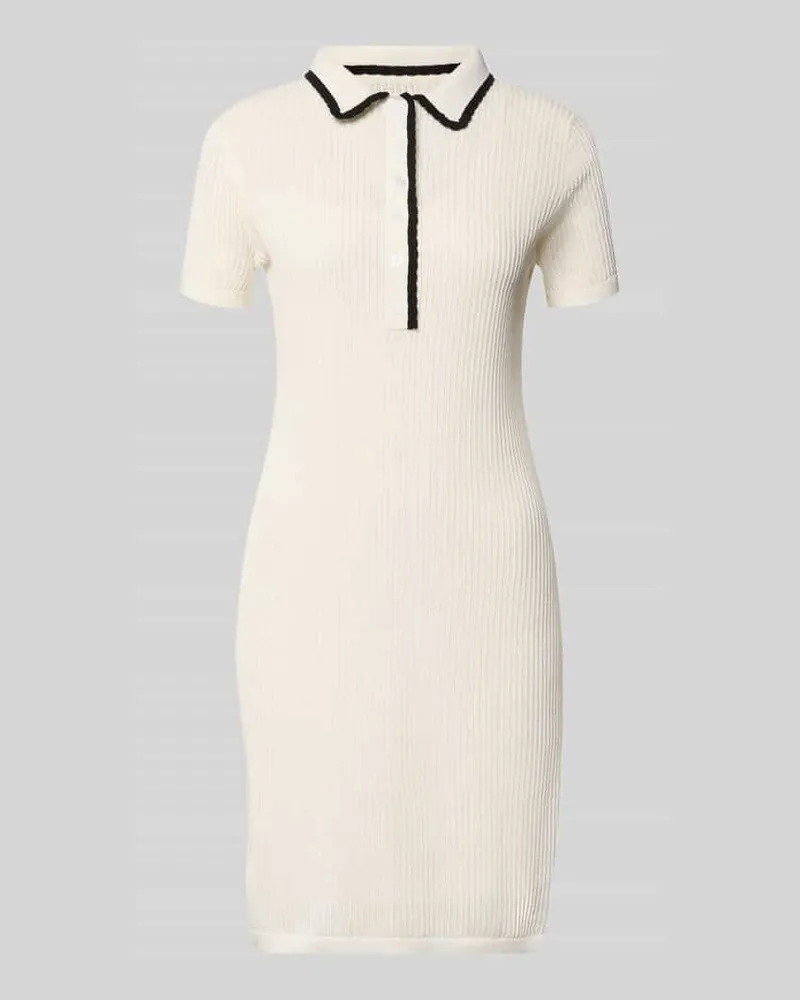 HUGO BOSS Slim Fit Minikleid aus reiner Baumwolle Modell 'SLYSY Offwhite