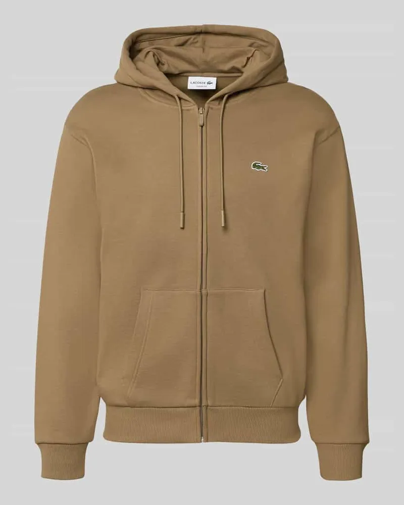 Lacoste Regular Fit Sweatjacke aus Baumwoll-Mix Hazel