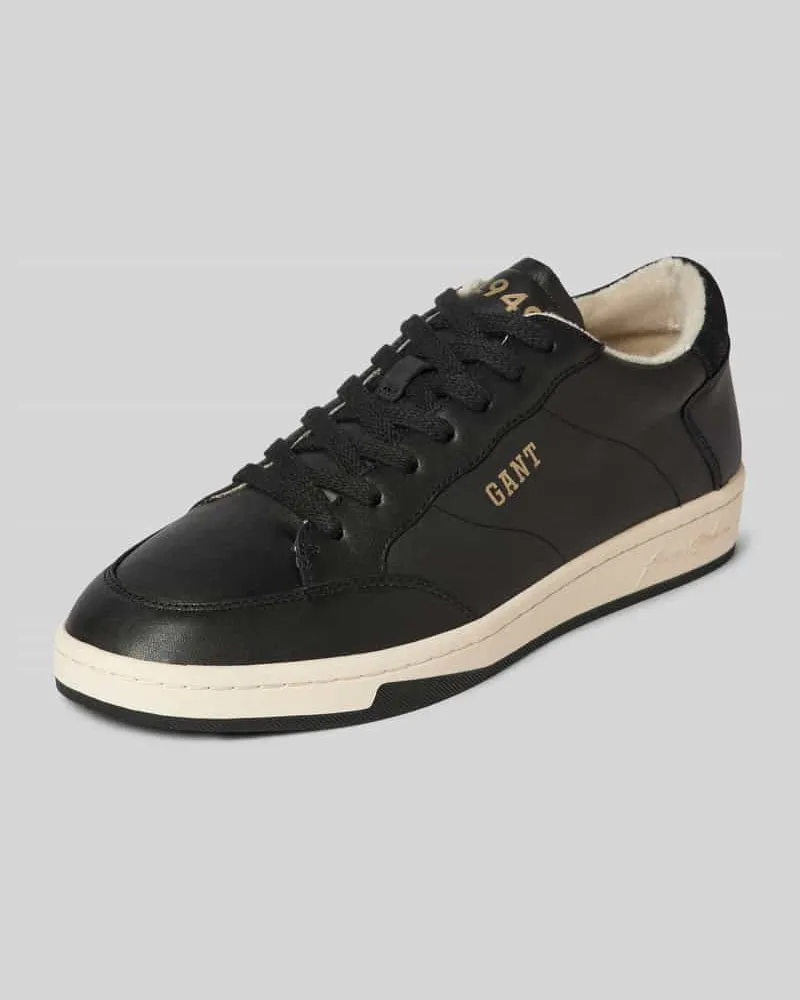 Gant Sneaker aus Leder mit Schnürung Black