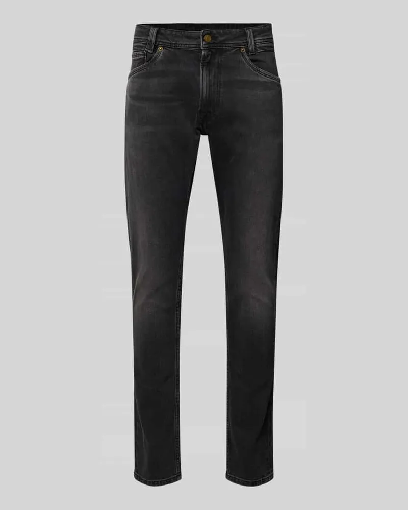 Pepe Jeans Tapered Fit Jeans aus Baumwoll-Mix Modell 'SPIKE Anthrazit