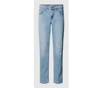 Straight Fit Jeans mit Knopfverschluss Modell 'BOYFRIEND