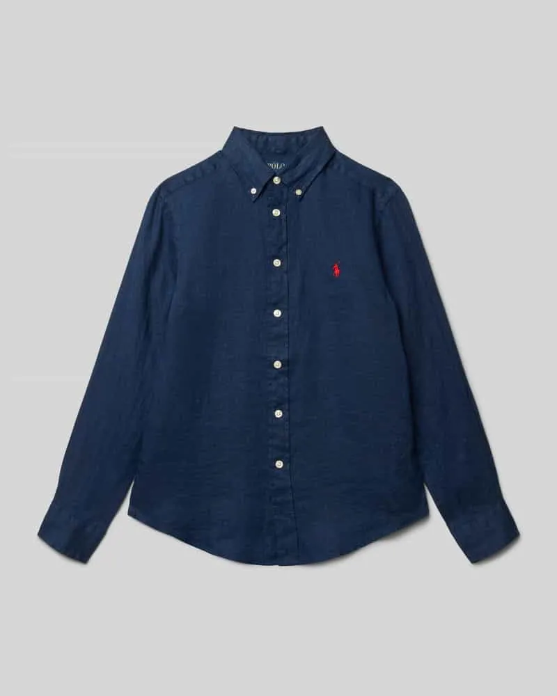 Ralph Lauren Regular Fit Freizeithemd aus Leinen Marine