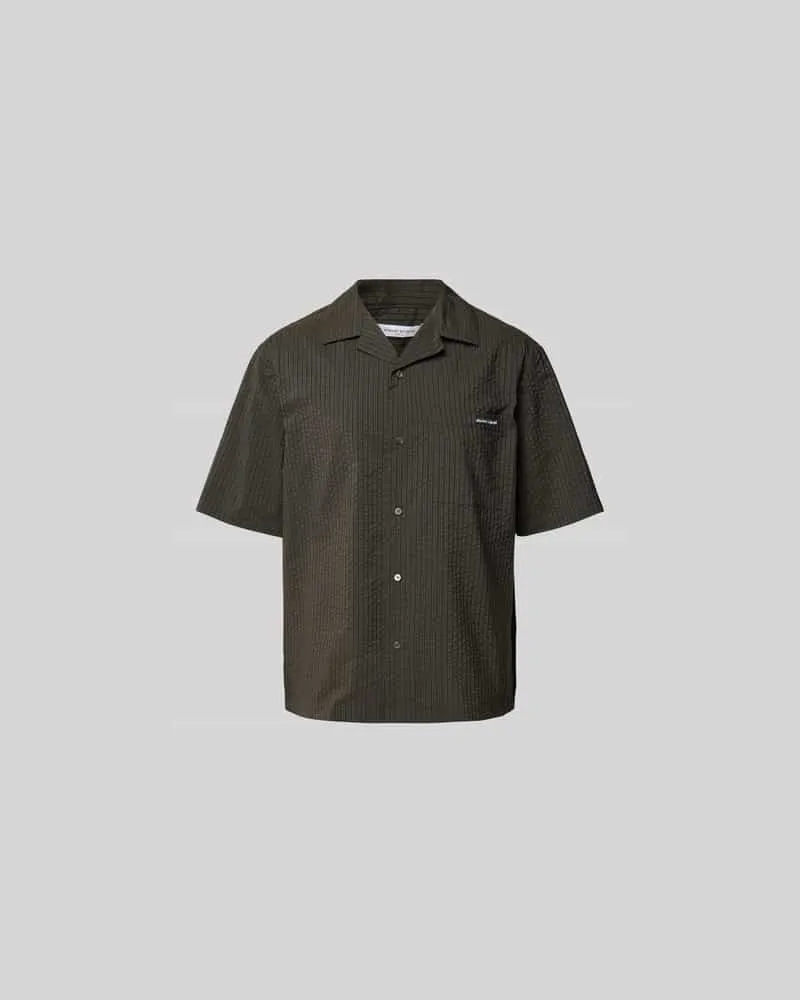 Kitsuné Relaxed Fit Freizeithemd mit Brusttasche Dunkelgruen
