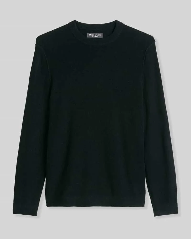 Marc O'Polo Pullover aus Baumwollmix mit weicher Strukturoptik Black