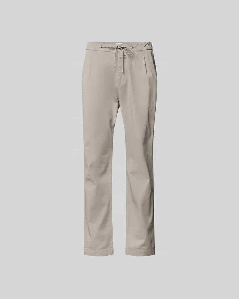 Closed Regular Fit Stoffhose mit Label-Detail Graphit