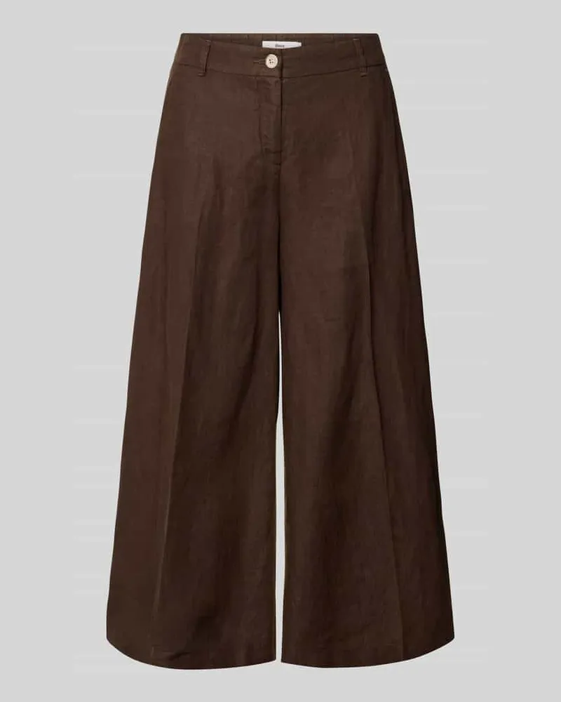 Brax Loose Fit Leinenhose mit elastischem Bund Modell 'MELLI Schoko