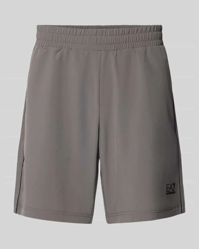 EA7 Shorts mit Logo Mittelgrau