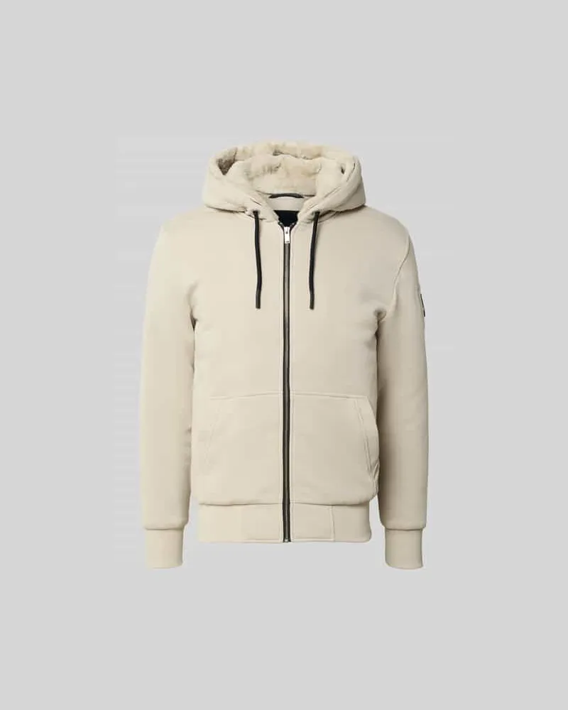 Moose Knuckles Regular Fit Sweatjacke mit Tunnelzug Offwhite