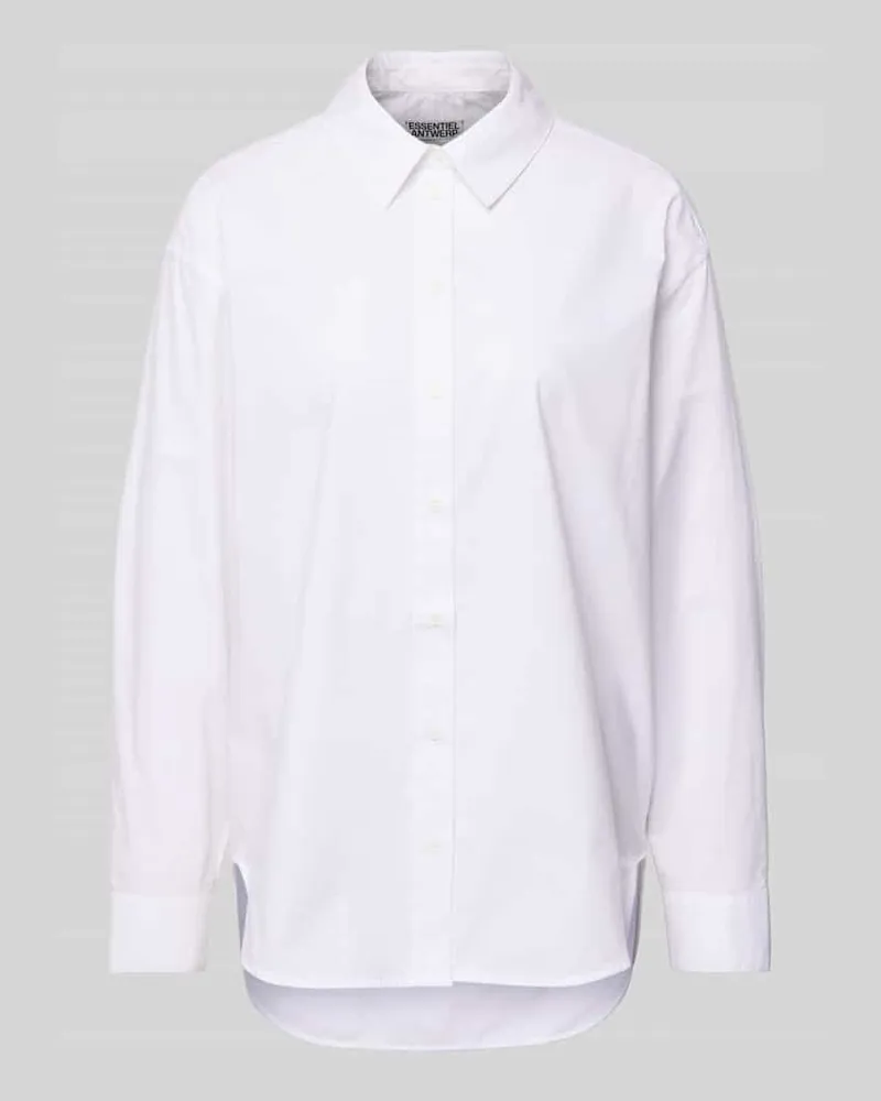 Essentiel Relaxed Fit Hemdbluse aus reiner Baumwolle Modell 'JAMBERS Hellblau