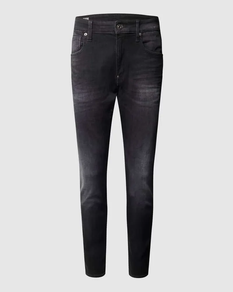 G-STAR RAW Skinny Fit Jeans mit Label-Patch Mittelgrau