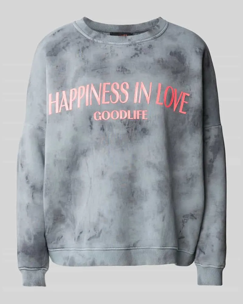 Miss Goodlife Sweatshirt mit Label-Print Anthrazit
