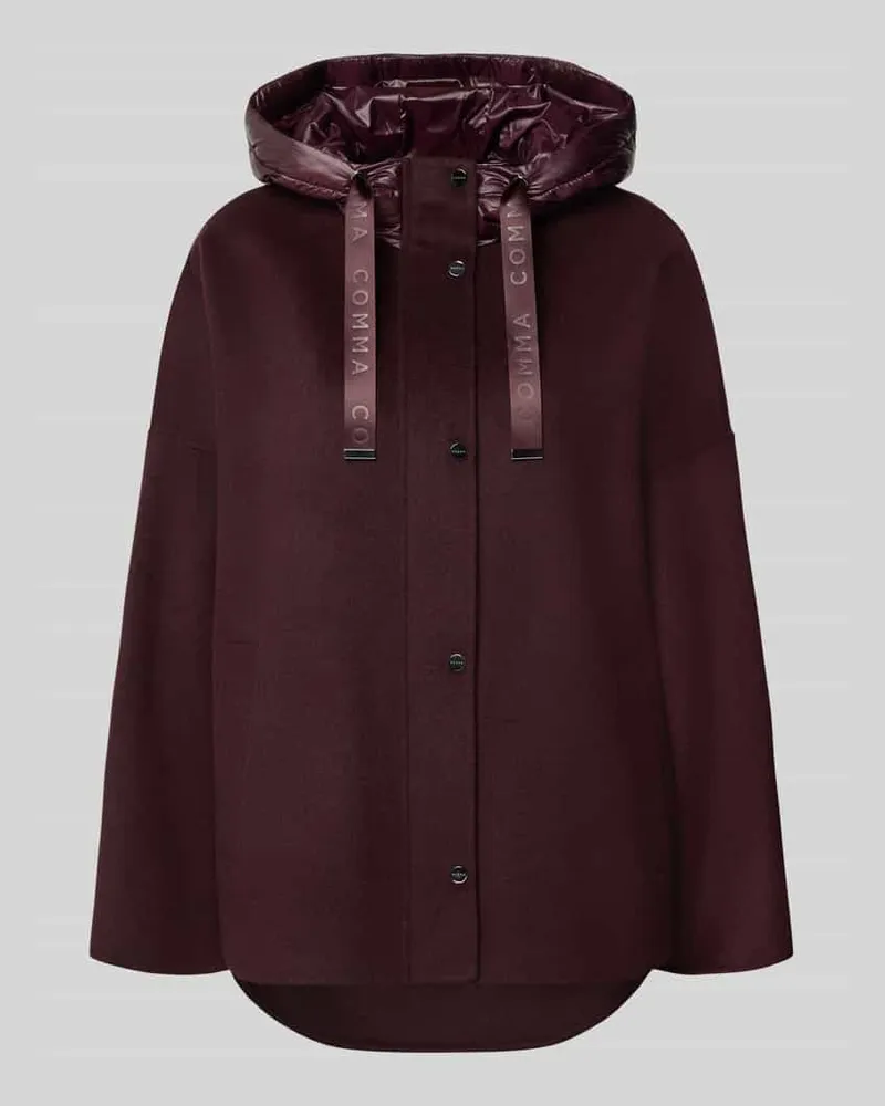 COMMA Jacke mit Kapuze Bordeaux