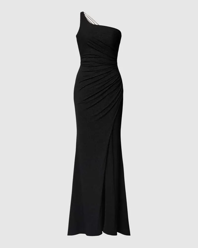 Mascara Abendkleid mit One-Shoulder-Träger Black