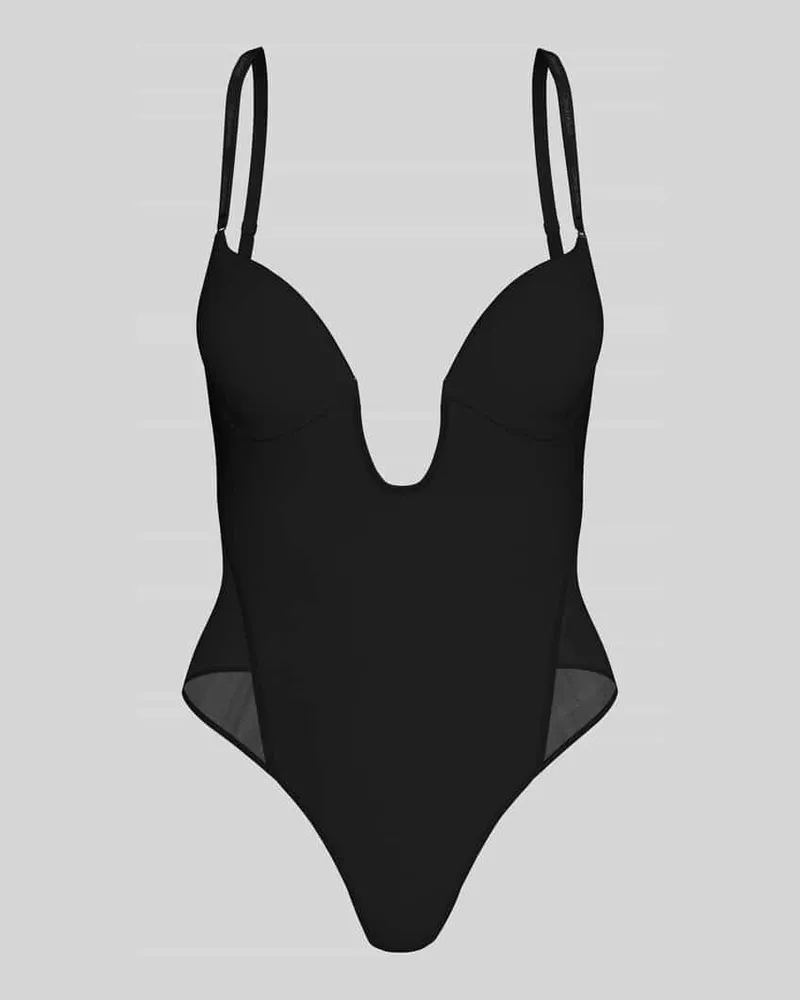 Calvin Klein Shapewear Wäschebody mit tiefem V-Ausschnitt Black
