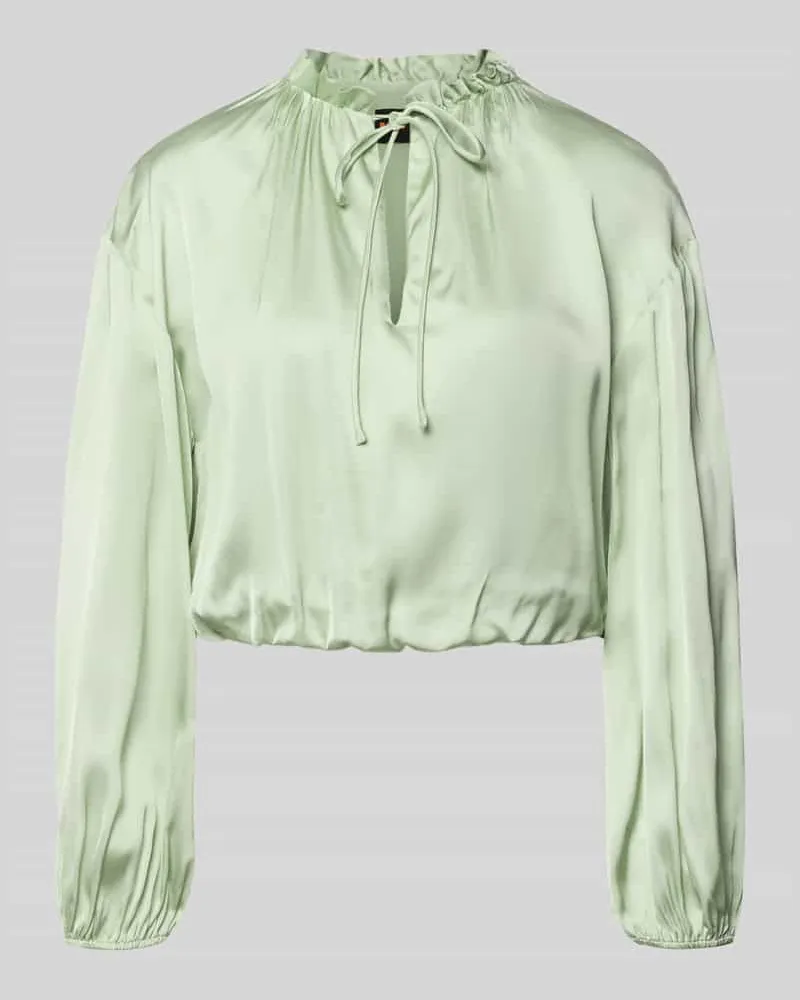 HUGO BOSS Regular Fit Langarmbluse aus reiner Viskose Modell 'BRISE Oliv