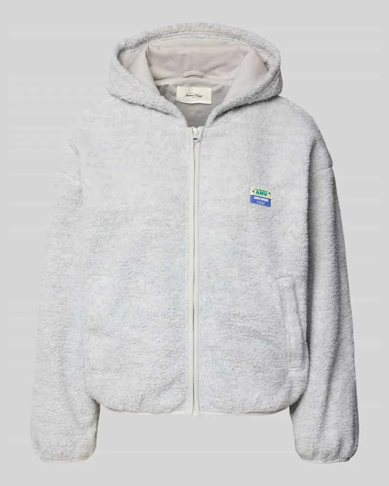 American Vintage Jacke aus Teddyfell Modell 'HOKTOWN Hellgrau