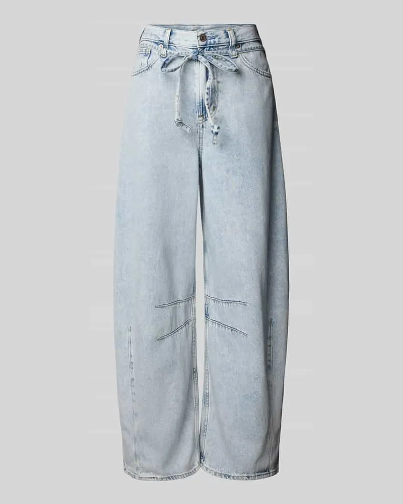 GAP Loose Fit Jeans mit Taillenband Modell 'Horseshoe Jeansblau