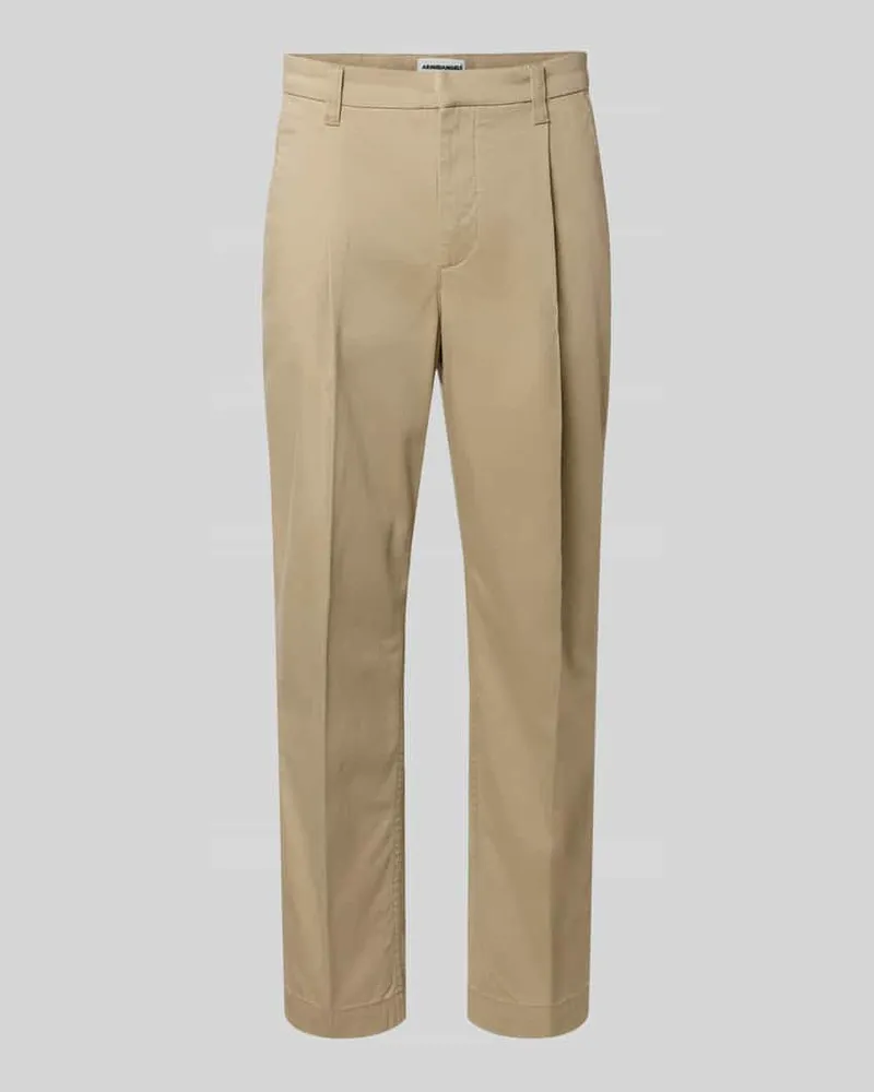 Armedangels Regular Fit Chino aus Baumwoll-Mix Modell 'TAAMIR PLEATED Sand