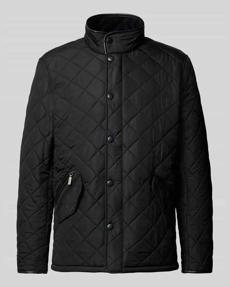 Barbour Regular Fit Steppjacke mit Pattentaschen Modell 'POWELL Black