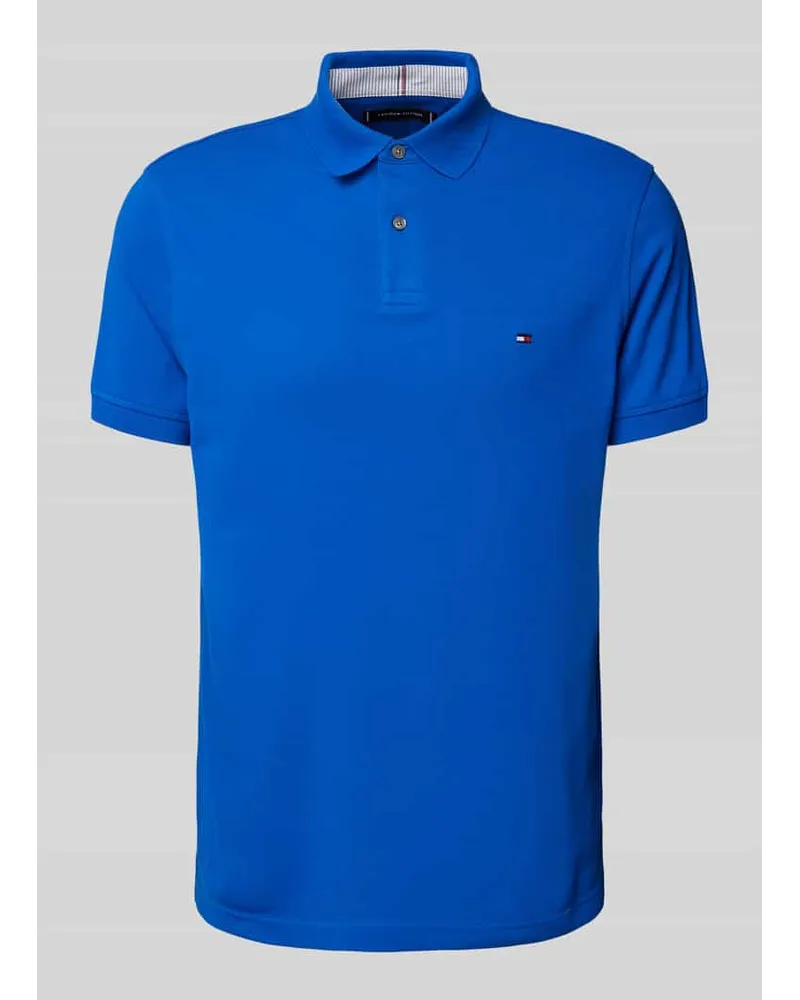 Tommy Hilfiger Regular Fit Poloshirt mit Logo-Stitching Royal