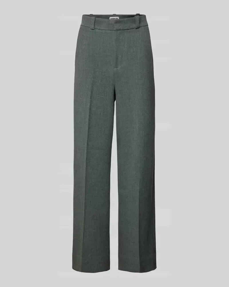 Essentiel Straight Leg Stoffhose mit Gürtelschlaufen Mittelgrau