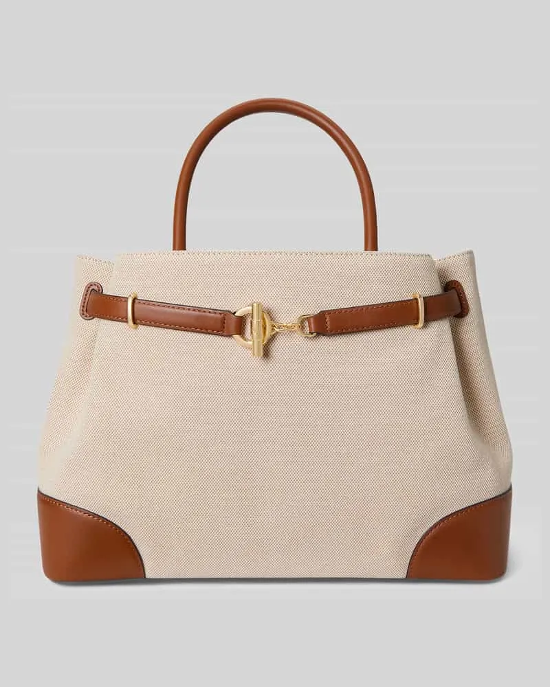 Ralph Lauren Henkeltasche aus Segeltuch Beige