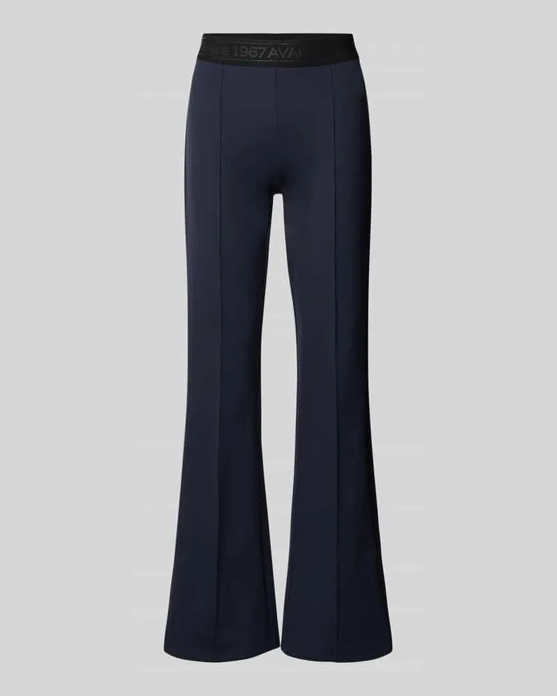 Rosner Flared Stoffhose mit elastischem Label-Bund Modell 'Alisa Marine