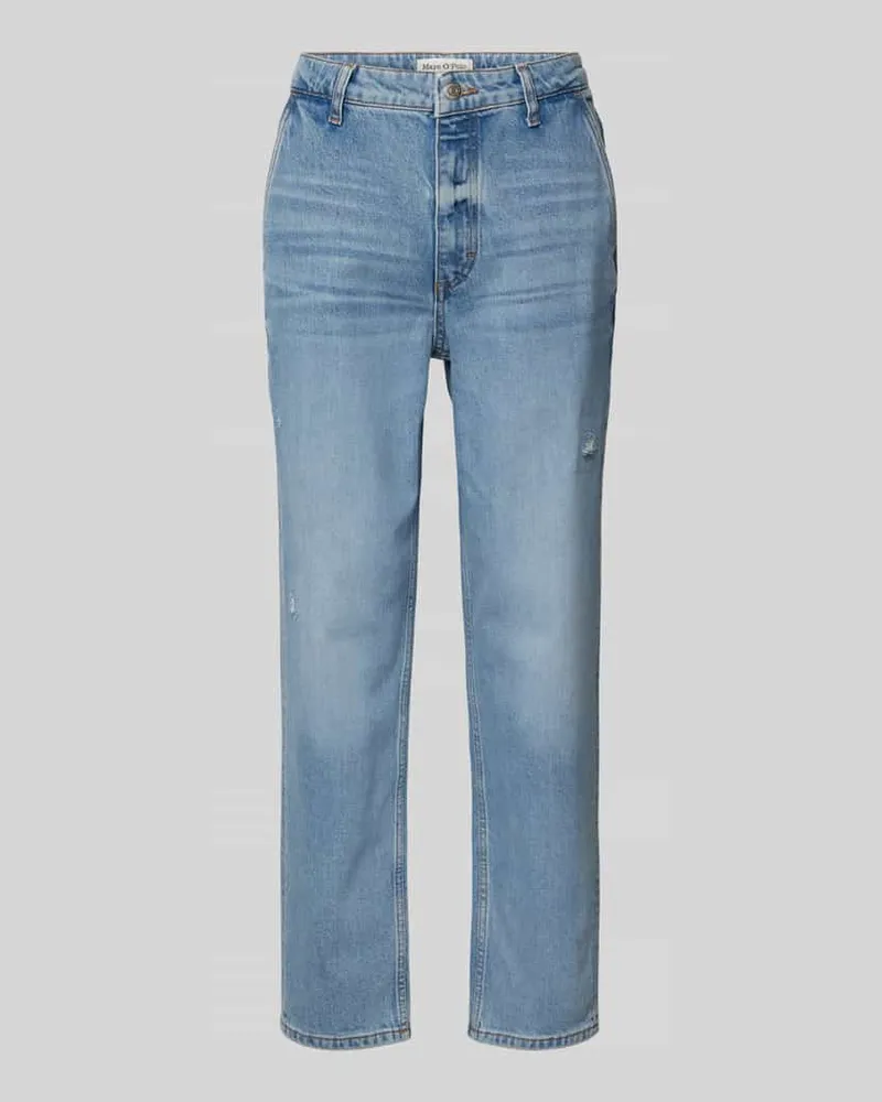 Marc O'Polo Cropped Boyfriend Jeans aus Baumwoll-Mix Modell 'IVA Hellblau