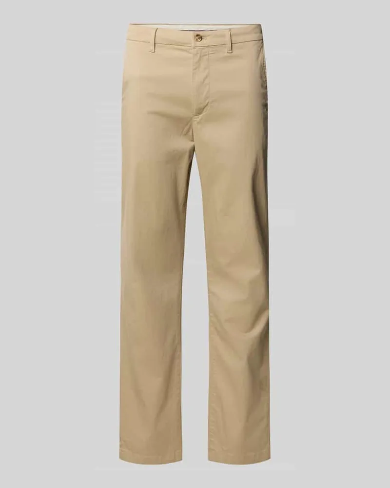Tommy Hilfiger Straight Fit Chino aus Baumwoll-Mix Beige