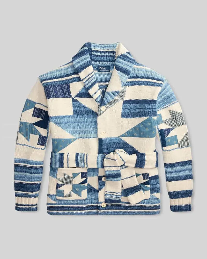 Ralph Lauren Regular Fit Cardigan aus Baumwoll-Leinen-Mix Offwhite