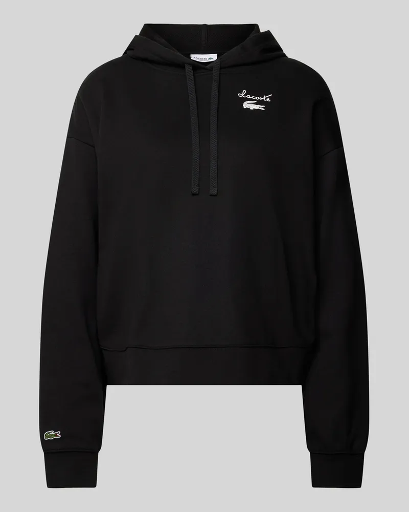 Lacoste Hoodie mit Label-Patch Black