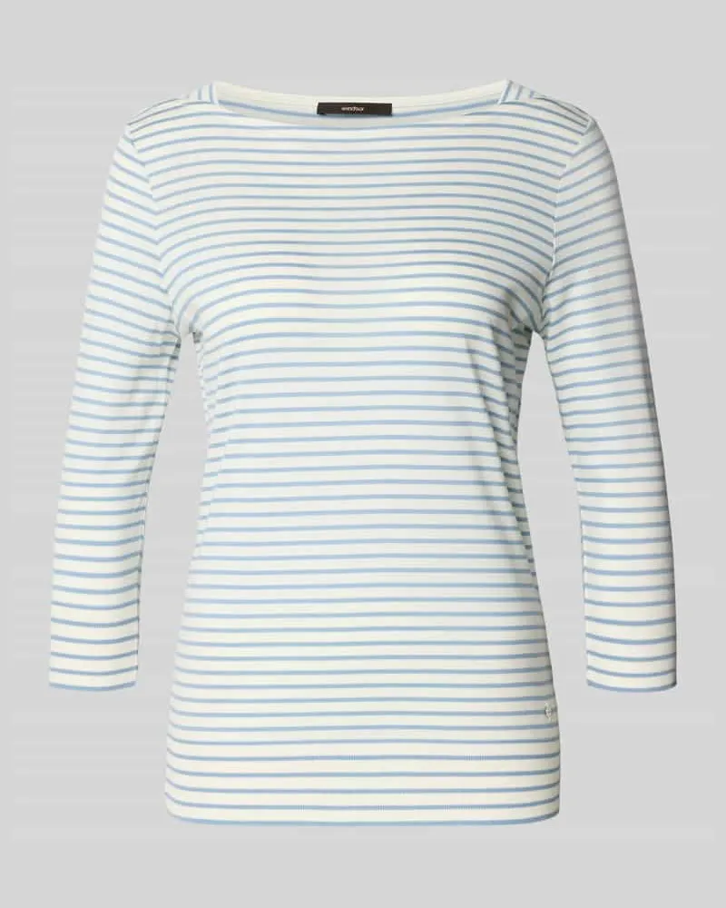 windsor. Regular Fit Longsleeve aus Lyocell-Mix Hellblau