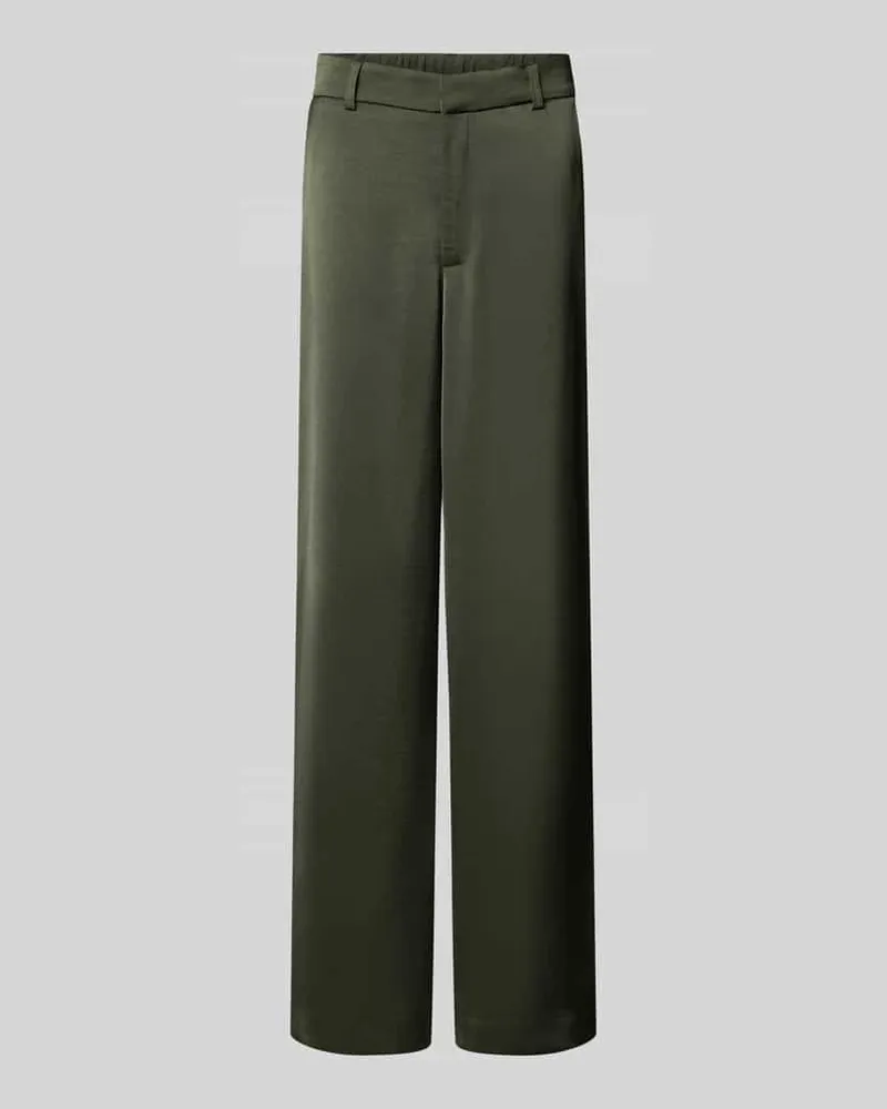 Neo Noir Stoffhose aus Satin Modell 'Emmett Dunkelgruen