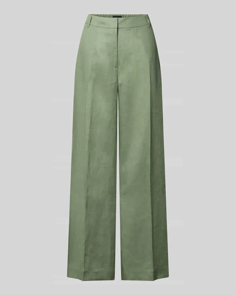 S.Oliver Regular Fit Weite Hose aus reinem Leinen Gruen
