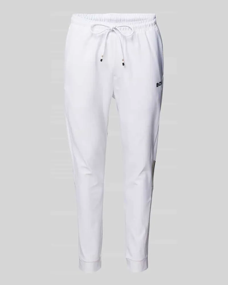 HUGO BOSS Sweatpants mit elastischem Bund Modell 'Hicon Weiss