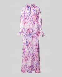 ROTATE Birger Christensen Maxikleid mit Plisseefalten Pink