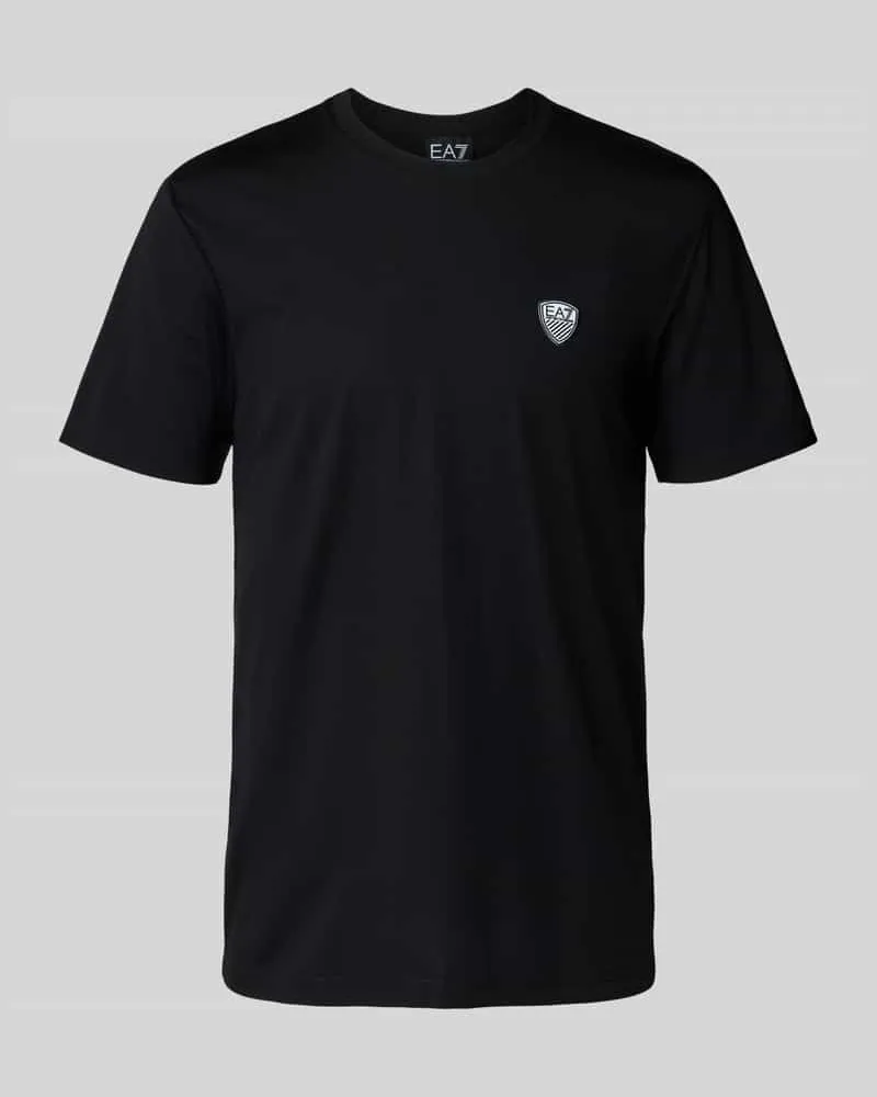 EA7 Regular Fit T-Shirt mit Logo-Patch Modell 'Train Black