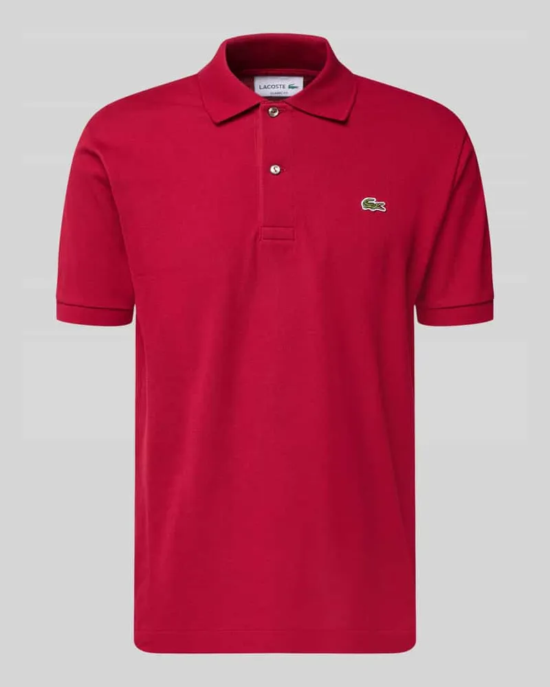 Lacoste Regular Fit Poloshirt aus reiner Baumwolle Bordeaux