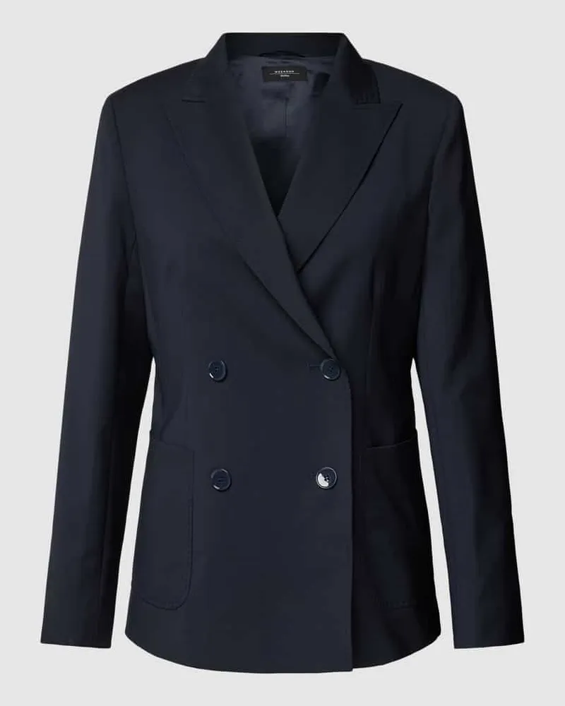 Max Mara Blazer aus Schurwolle mit Reverskragen Modell 'NERVOSO Marine