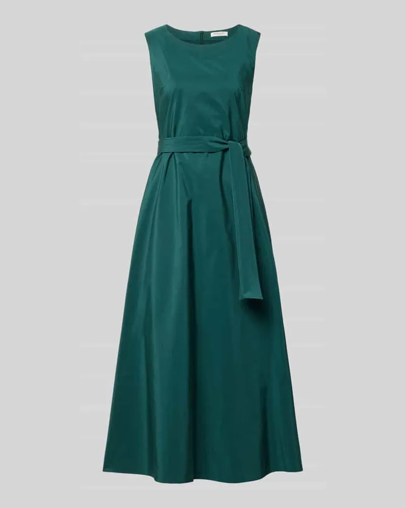 Max Mara A-Linie Abendkleid mit Baumwoll-Anteil Modell 'GENTILE Dunkelgruen