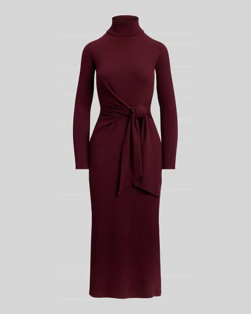 Ralph Lauren Regular Fit Freizeitkleid aus Baumwoll-Modal-Mix Bordeaux