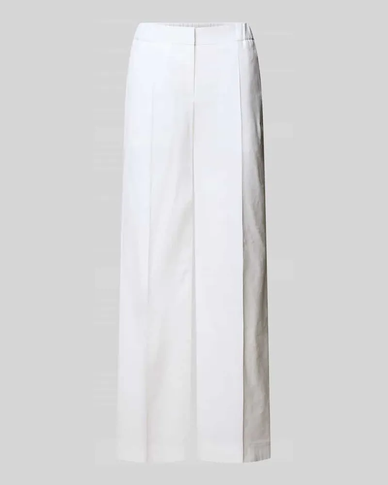 HUGO BOSS Leinenhose aus Leinen-Mix mit elastischem Bund Modell 'Toyal Weiss