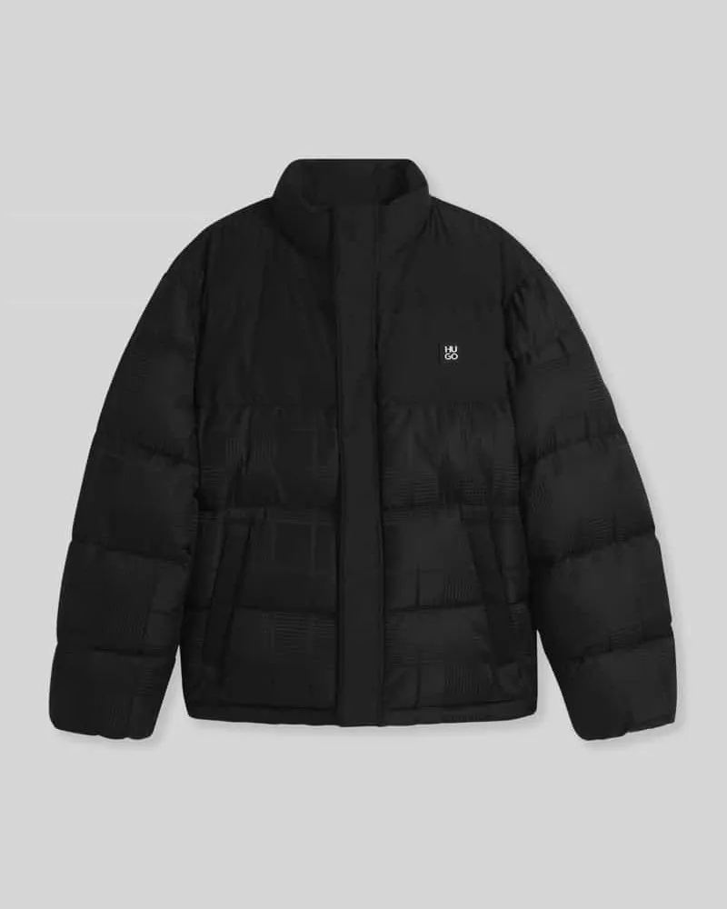 HUGO BOSS Steppjacke mit Logo-Patch Black