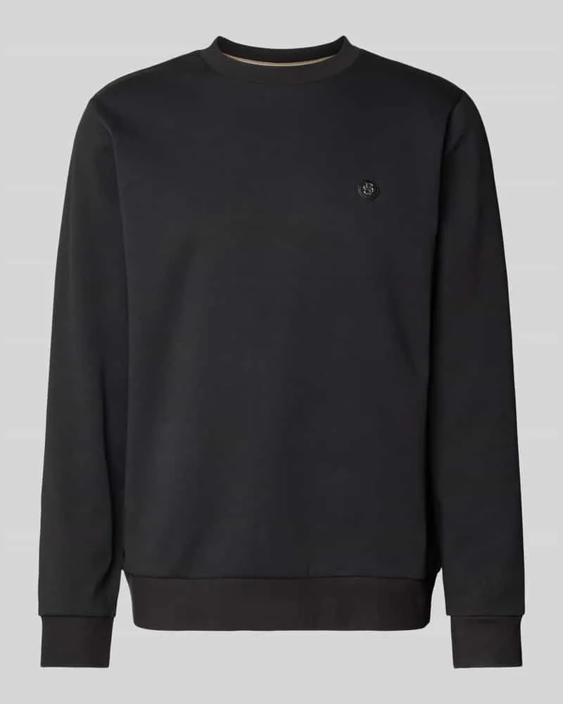 HUGO BOSS Sweatshirt mit Label-Badge Modell 'Sharpe Black