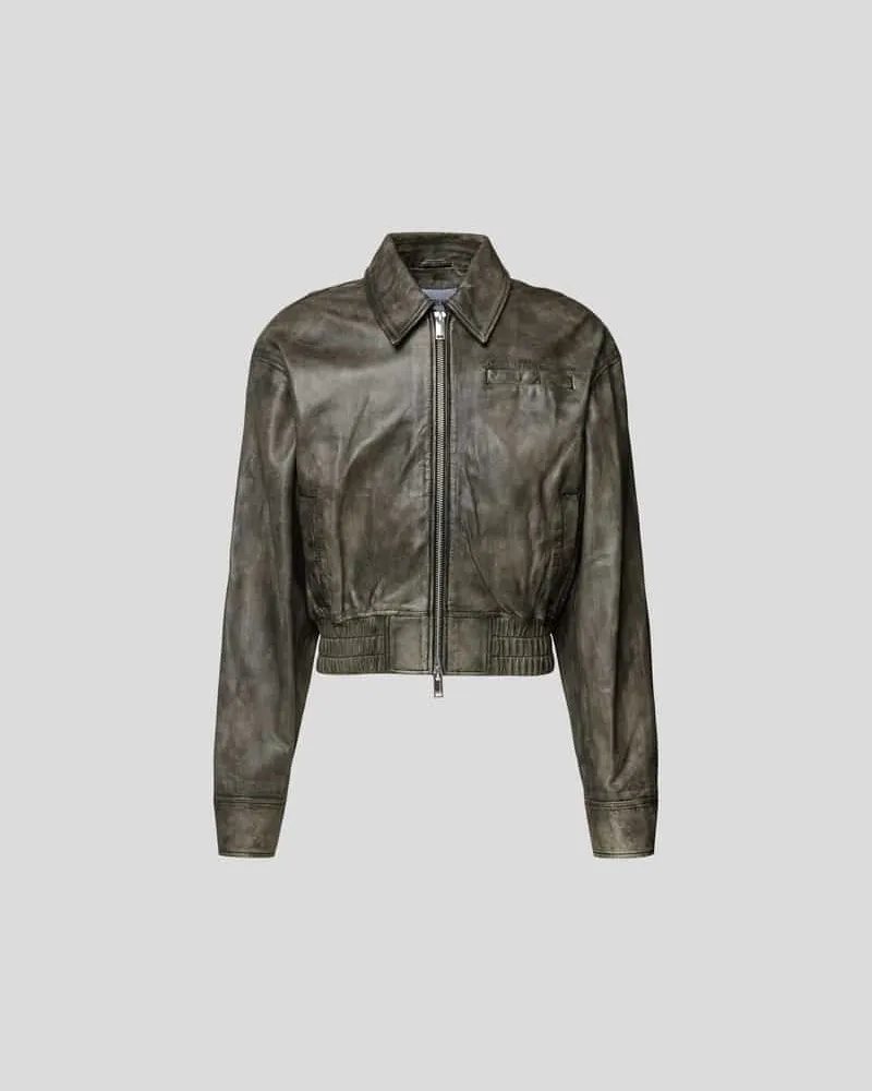 Han Kjøbenhavn Lederjacke aus echtem Lammleder Black