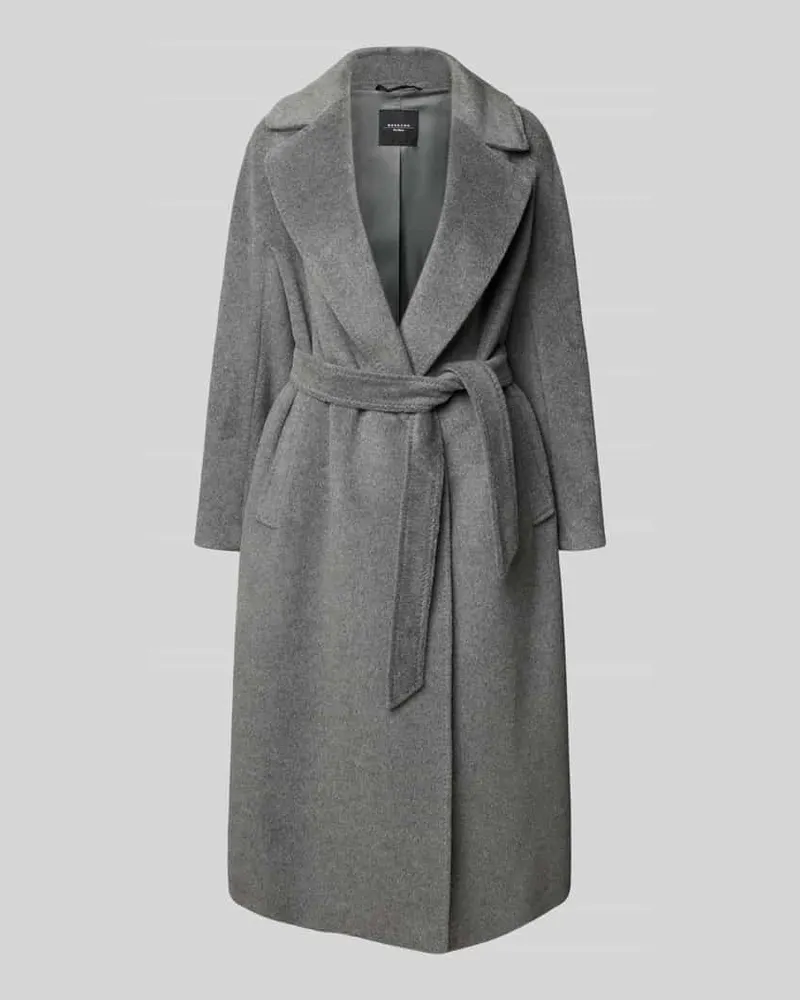 Max Mara Regular Fit Wollmantel mit Alpaka und Mohair Modell 'TEMPERA Dunkelgrau