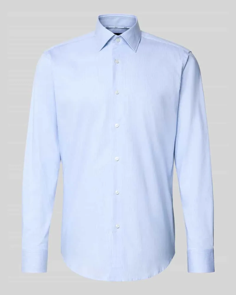 HUGO BOSS Regular Fit Businesshemd mit Kentkragen Modell 'JOE Bleu